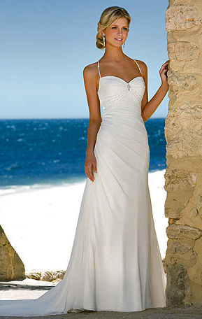 Orifashion HandmadeHandmade Beach Wedding Dress with Open Back B